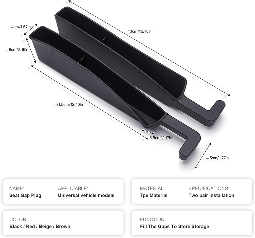 2pc Car Seat Gap Filler