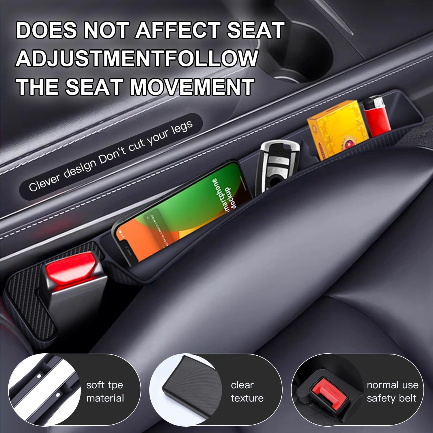 2pc Car Seat Gap Filler
