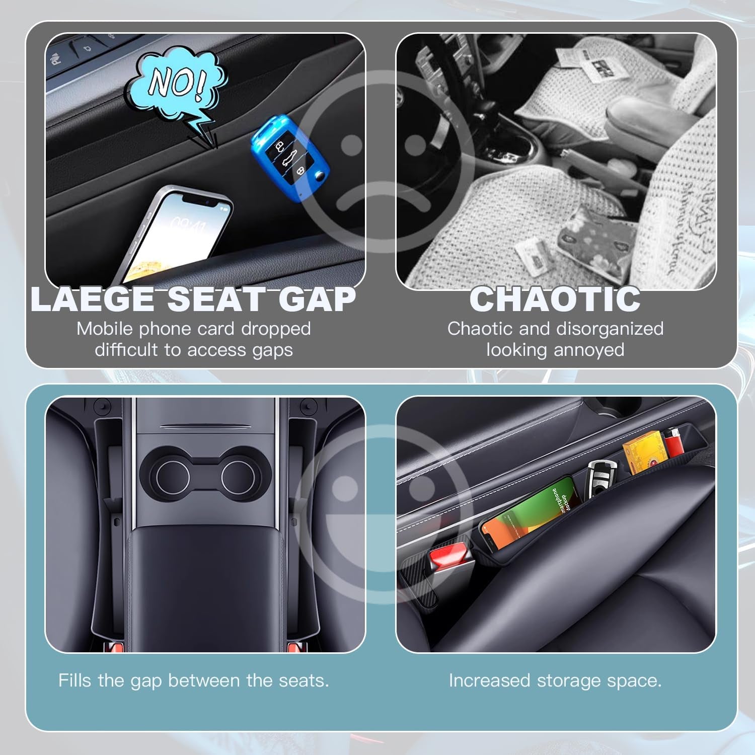 2pc Car Seat Gap Filler
